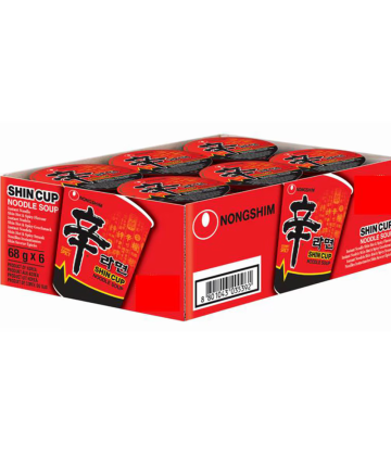 Nongshim Shin Cup Noodles 68g by 6