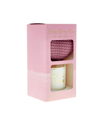 Busy Being Cozy Socks & Candle Set