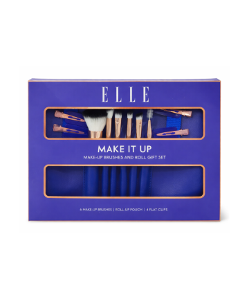 Elle make it up-Make Brushes & Roll Gift Set-Purple