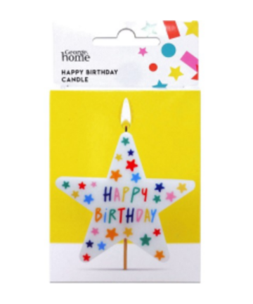 George Home Birthday Candle-Yellow