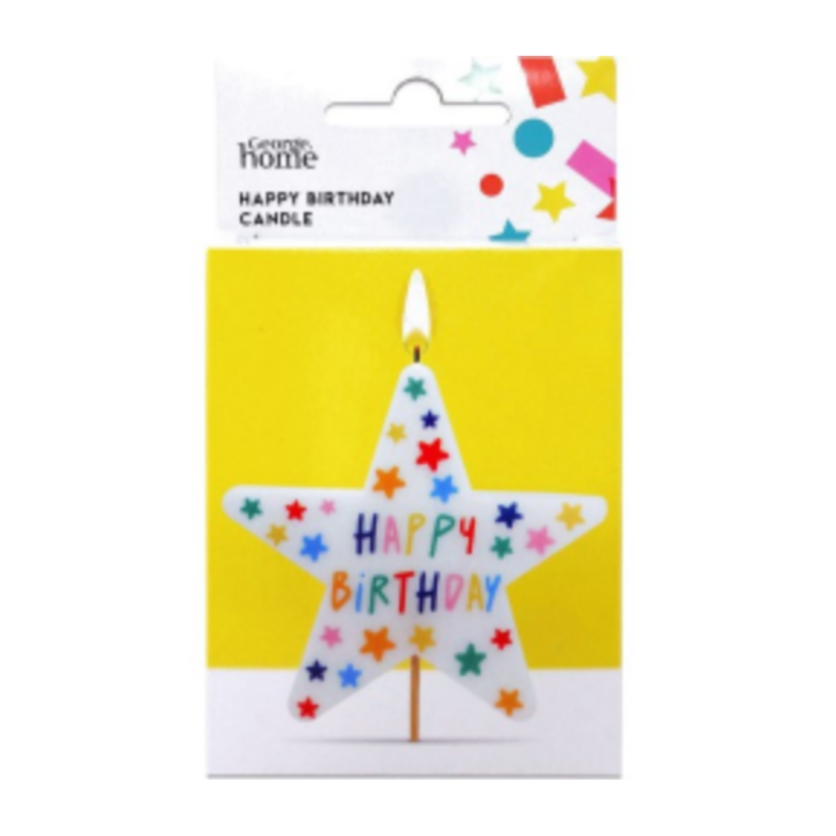 George Home Birthday Candle-Yellow