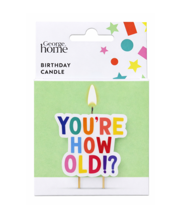 George Home Birthday Candles (You're How Old)