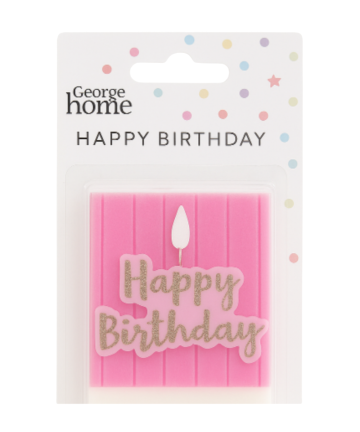 George Home Birthday Candle-Pink