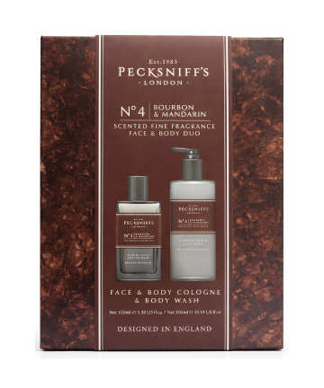 Pecksniff's London No.4 Bourbon & Mandarin Scented Fine Fragrance Face & Body Duo