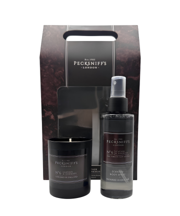 Pecksniff's London No.6 Leather & Oakmoss Scented Fine Fragrance Travel Duo